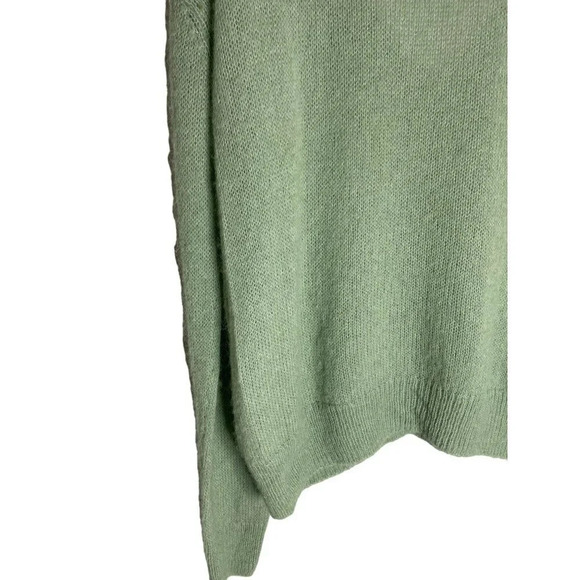 Free People Gossamer Sweater V Neck Alpaca Wool Mint Blue Green-sz XS - Picture 10 of 11
